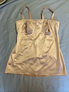 Ruby Ribbon Satin Slip Cami in Light Nude